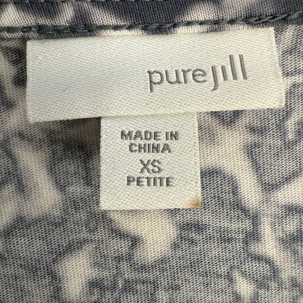 Pure Jill Women's Baby Doll Dress XS Petite Knit Watercolor Tye Dye Print - Picture 5 of 6